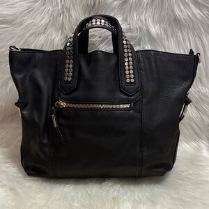 Steve Madden Black Studded Tote Bag